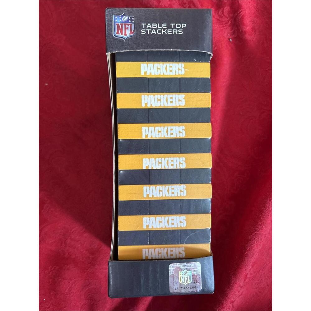 Green Bay Packers Tabletop Wood Block Tumble Game Day Tailgating Fun NFL New
